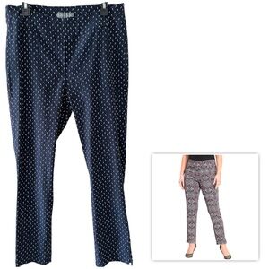 Erica Taylor Jacquard Pull-on Straight Leg Patterned Pants - 1X